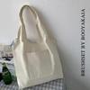 Damen Canvas-Tasche im japanischen Stil mit einzelnem Schultergurt - Einfarbig, handbemalt, großes Fassungsvermögen, literarisches Design, perfekt für Studenten und Reisen
