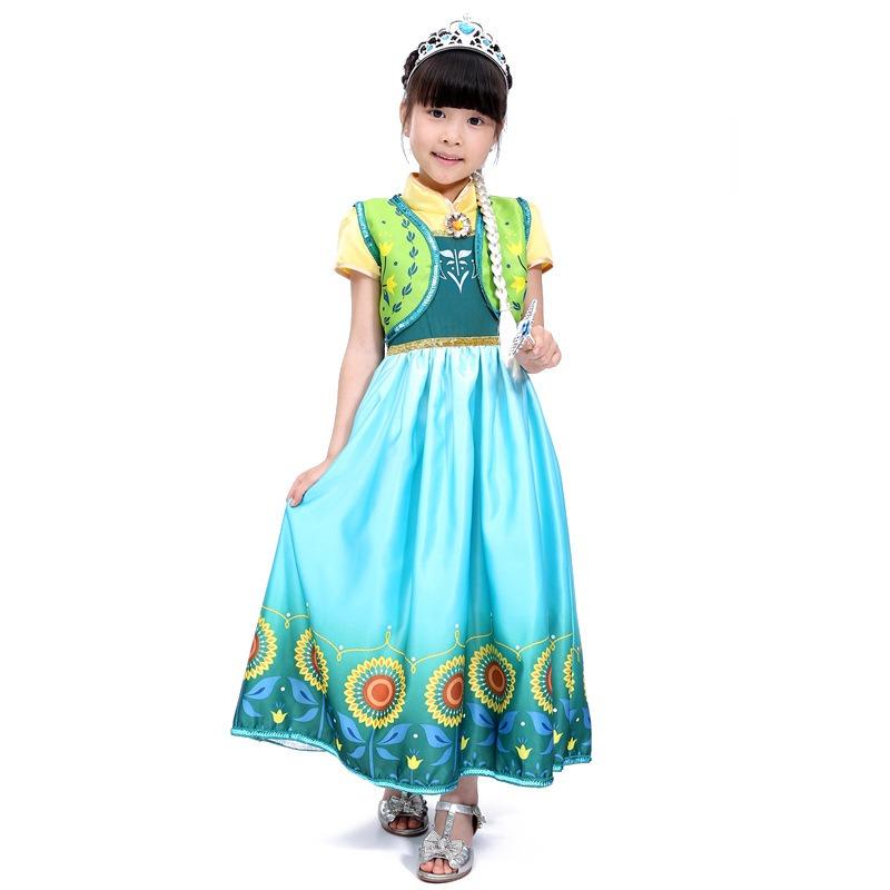 Halloween Kindertag Party Kostüm, Frozen Prinzessin Anna Kleid Kinder Show Kostüm