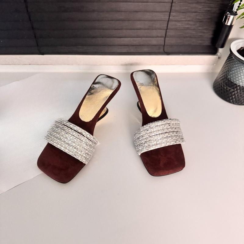 Kristallabsatz Pantoffeln Damen Elegante Absatzschuhe Frau Sandalen Sommer 2026 Party Luxus Slides Neuer Trend Elegant Mujer Zapatos