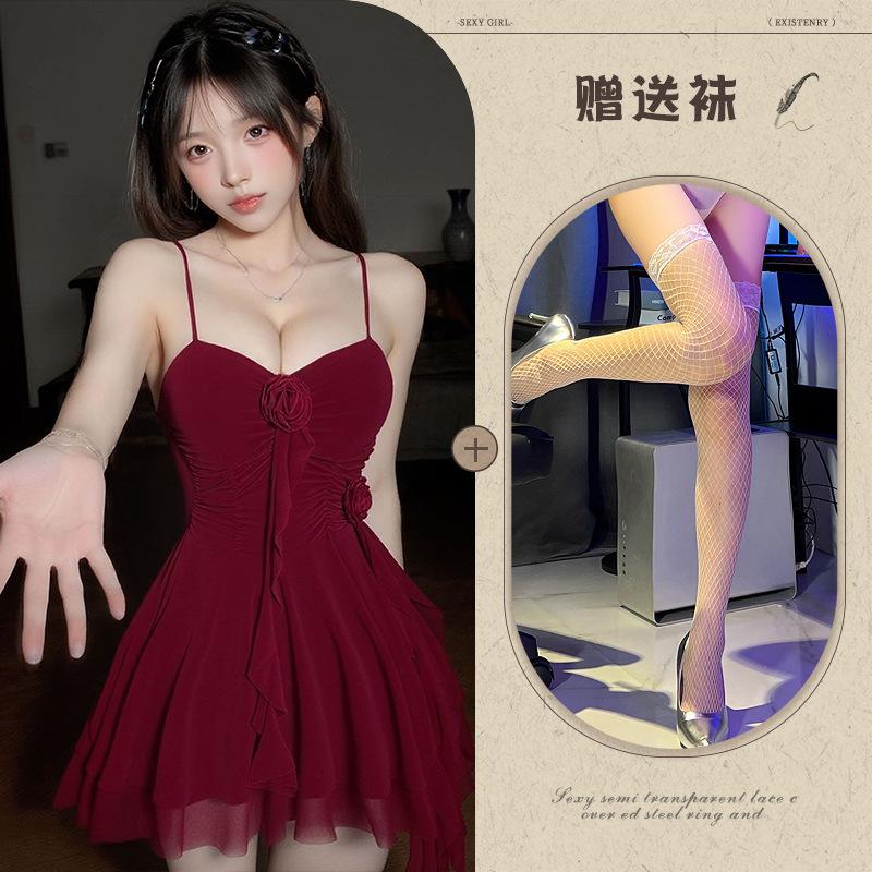 Sex Underwear Pure Desire Neck Holiday Style Dress Sexy Pajamas Sexy Mesh Low Cut Pure Desire