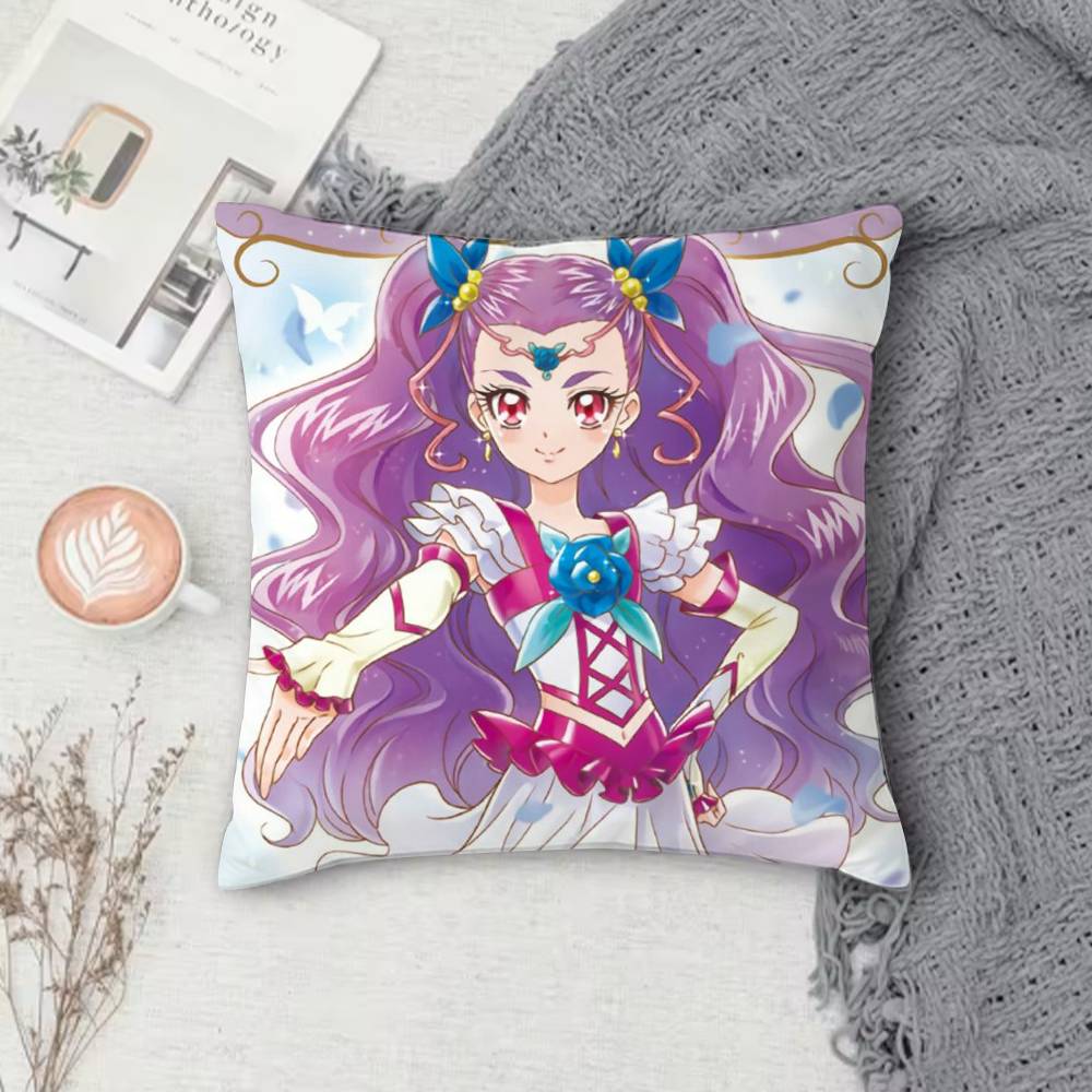 

PPretty Cure Doublesided Printed Square Decorative Cushion Cover for Sofa Living Room Home Decor 30x30 cm