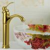 Bathroom Faucet Solid Brass Golden Faucets Single Handle Bathroom Vanity Water Mixer Taps Bath Crane Water Faucet