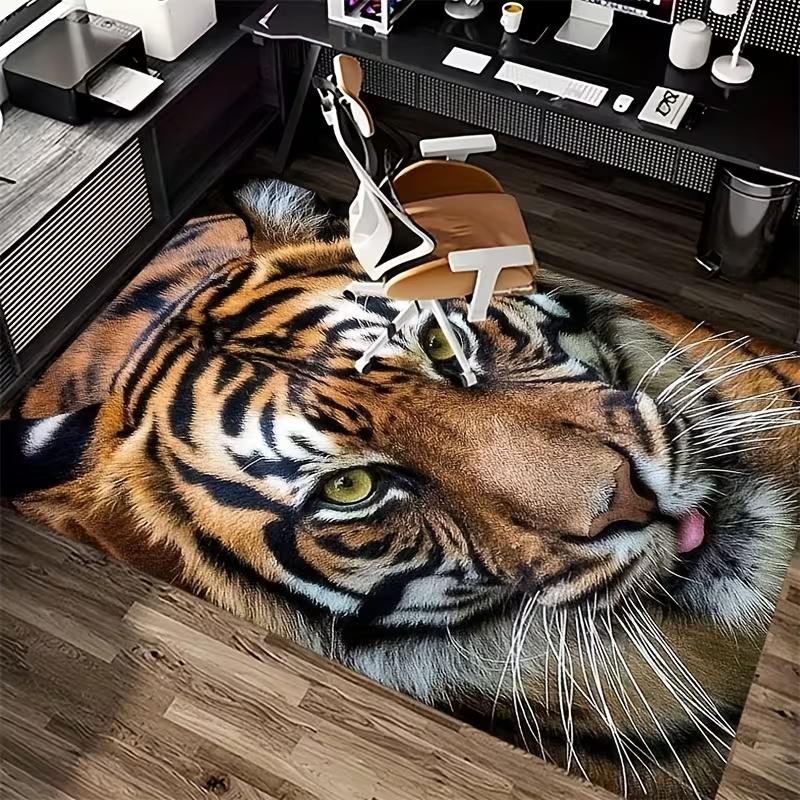 Summer Decoration Tiger Head Pattern Design Carpet Living Room Bedroom Entrance Study Room Bedroom Floor Mat Room Decoration