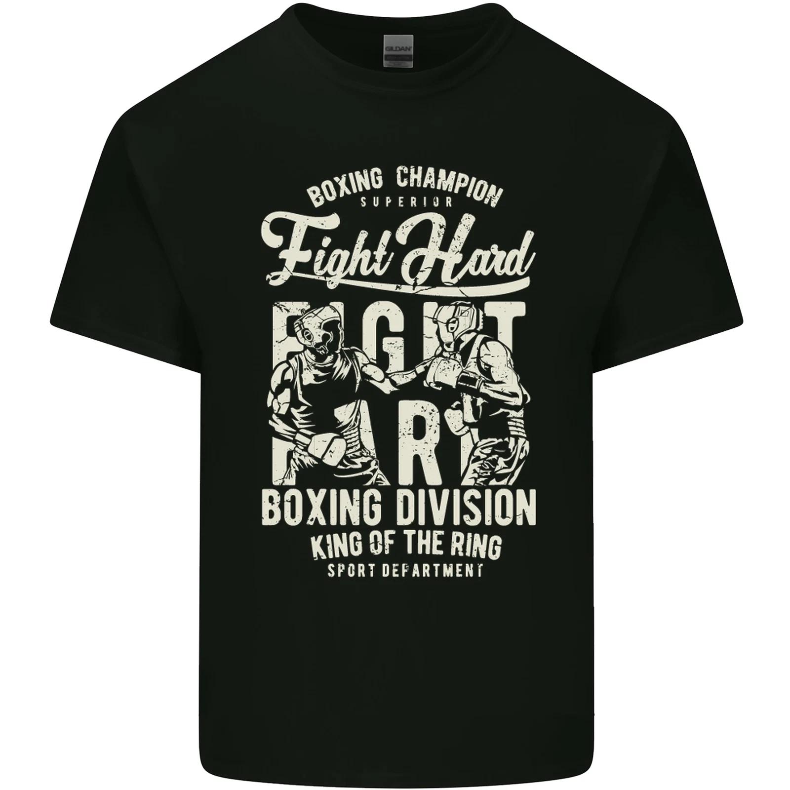 Fight Hard Boxing Boxer MMA Kids T-Shirt Childrens L