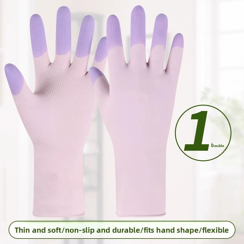 Dishwashing Gloves with Thickened Rubber Latex for Washing Clothes, Kitchen and Household Chores, and Waterproof Rubber
