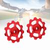 2PCS 11T Bike Rear Derailleur Pulley Aluminum Alloy CNC Bicycle Derailleur Guide Wheel Multicolor Guide Wheel for Bicycle Use
