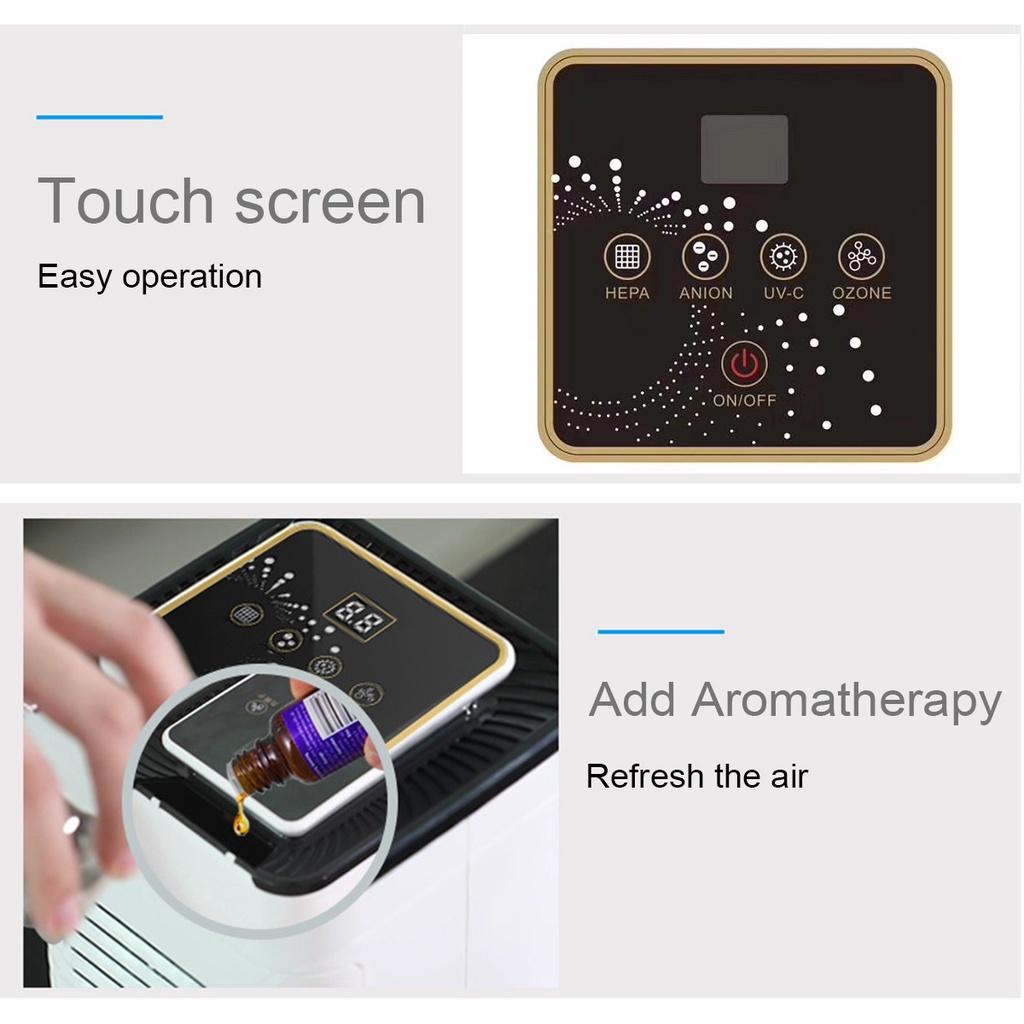 UV Air Purifier Mult-functional Ultraviolet Air Cleaner Anion Ozone Purifer UV Negative Ion Sterilization Aromatherapy