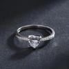 Modian Sparkling 925 Sterling Silver Heart 1CT Clear CZ Finger Rings for Women Classic Luxury Wedding Accessories Jewelry