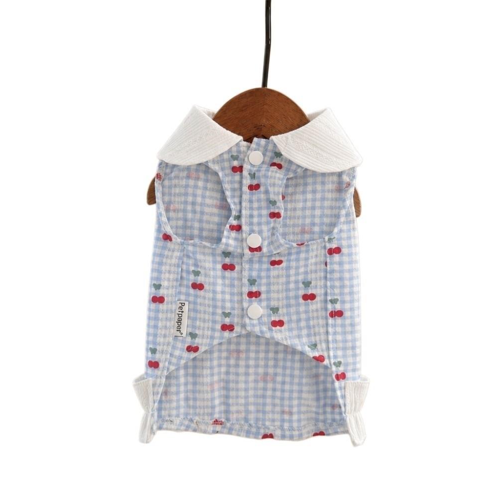 Wedding Dress Cat Dog Ruffle Dress Big Bowknot Cherry Pet Skirt Cute Sweet Dog Clothes Maltese