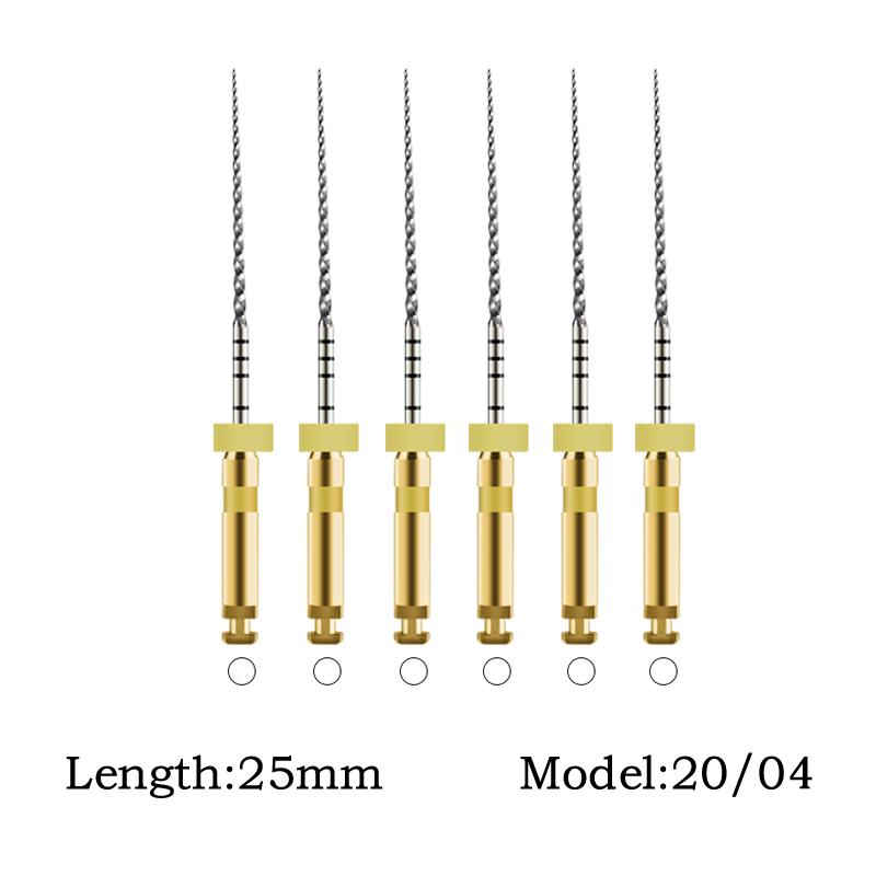 Zubní pilník Kužel kořenového kanálku Endodontický pilník Zlatý rotační pilník aktivovaný teplem Flexibilní materiály pro zubaře SOCO
