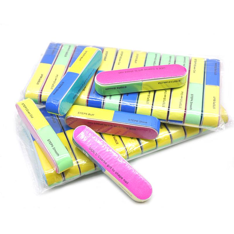 Six-Sided Nail File Sponge: Durable Buffing and Manicure Tool