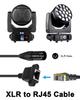 Poyiccot XLR Cable Short DMX, XLR 3-pin Male to RJ45 Female Adapter Conversion Cable, CAT5 Extension for DMX-CON Controller Series, 30cm