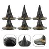24pcs Creative Halloween Festival Atmosphere Rendering Home Mini Witch Hat Party Hat Dollhouse Scene Layout Decoration Props