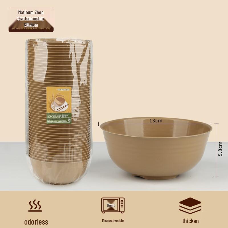Platinum Chef Food-Grade Rice Husk Disposable Bowls