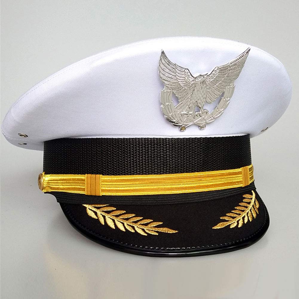 Pilot Eagle Costume Uniform Event Supplies Hat Head Circumference [cnstone] Hat, Hat, Badge, Embroidered, Accessory, Children, Unisex, Captain,