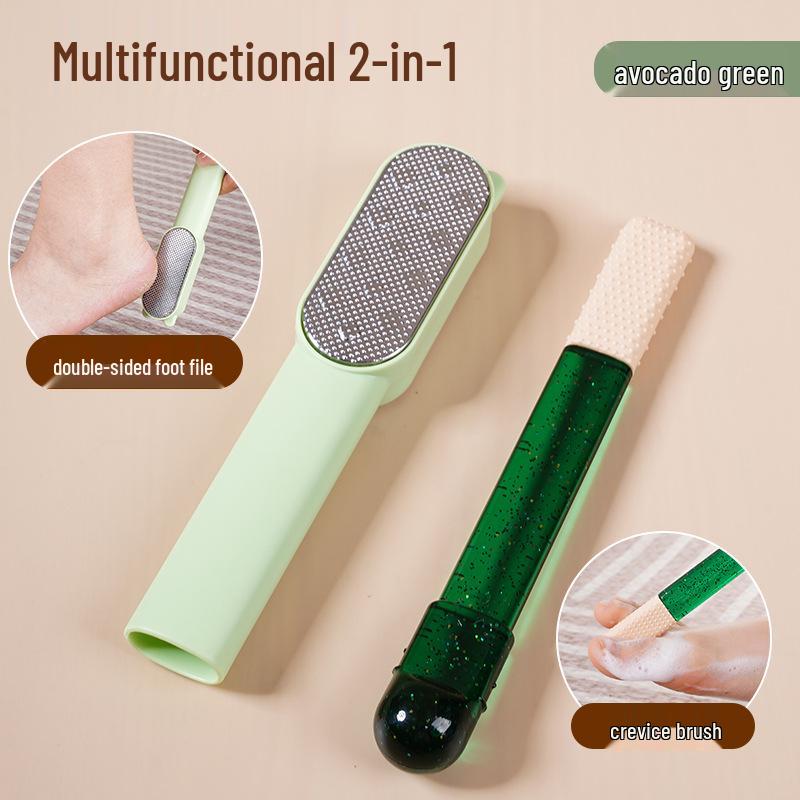 Dual Foot File: Remove Dead Skin & Calluses - Home Pedicure & Heel Scraper Tool