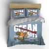 Ocean Boys Surfing Dog Bedding Duvet Cover Set Duvet Cover Pillowcases  (1*Duvet Cover 2*Pillowcases, without duvet insert)