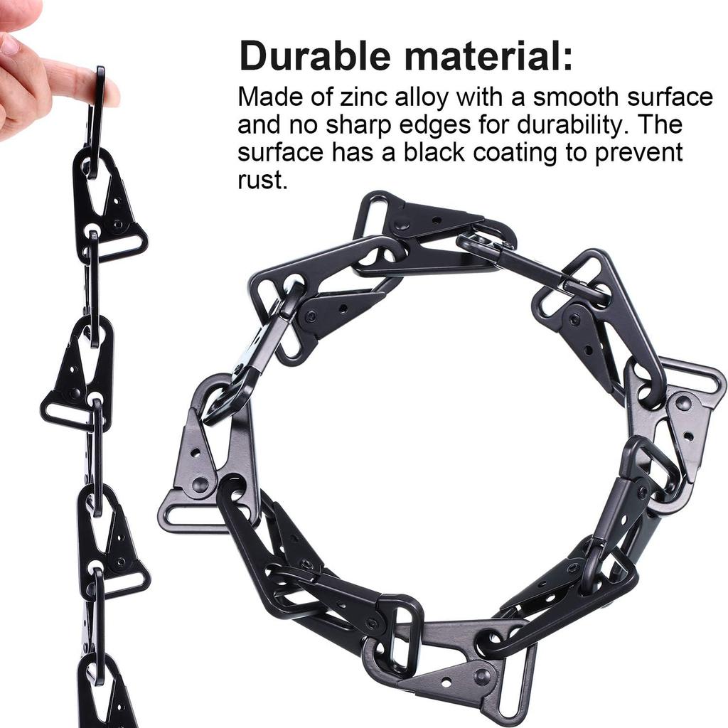 WILLBOND 12 Pieces Enlarged Mouth Clip Sling Clasp Olecranon Hook for Keychain Snap Hooks Outdoor Bag