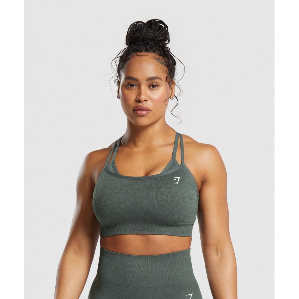 

Gymshark Адаптировать Fleck бесшовный спортивный бюстгальтер Slate Teal Cargo Teal B2A1D TBNS XXS