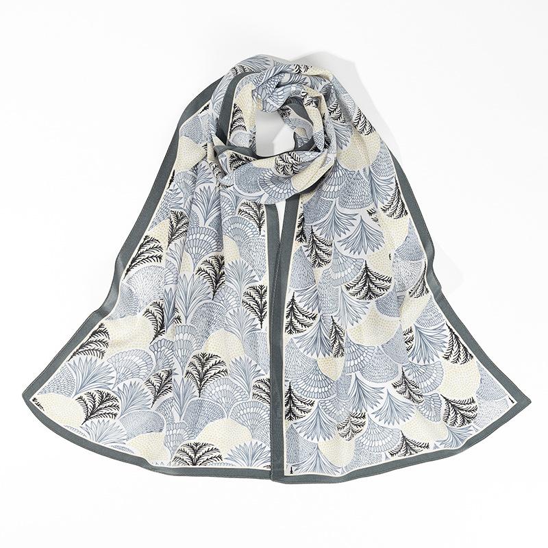 New Style of Silk Scarf for Women  Small Long Mulberry Silk Hairband  Versatile Small Scarf Scarf