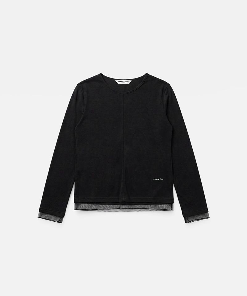 MARIE CLAIRE Mesh Layered Long Sleeve (Magcls07Mbk)