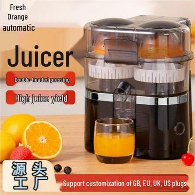 Exprimidor Portátil de Doble Cabezal con Elevación Automática y Separación de Jugo