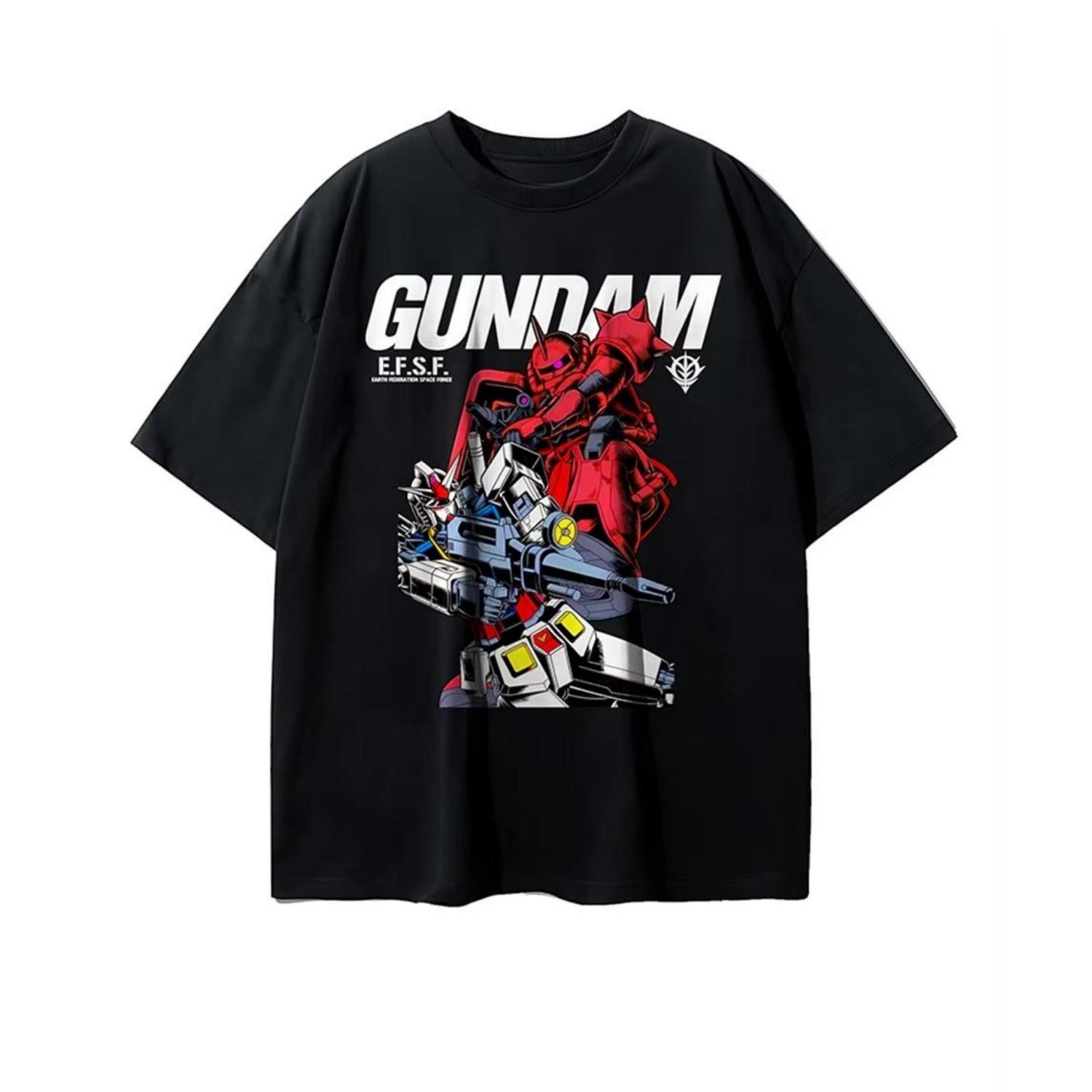 

2026 Latest Summer Products Gundam Manga Anime Tshirt Cotton Printed High Quality Ventilate Tshirt Top Clothing Loose Shirt XXXXXL