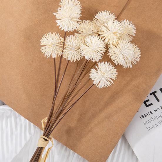 12 Mazzi di Crisantemi Artificiali a Pompon Finti Fiore Artificiale Piccola Sfera di Crisantemo Mini con Gambo Lungo per Bouquet da Sposa Fai-da-te Decorazione per Vaso