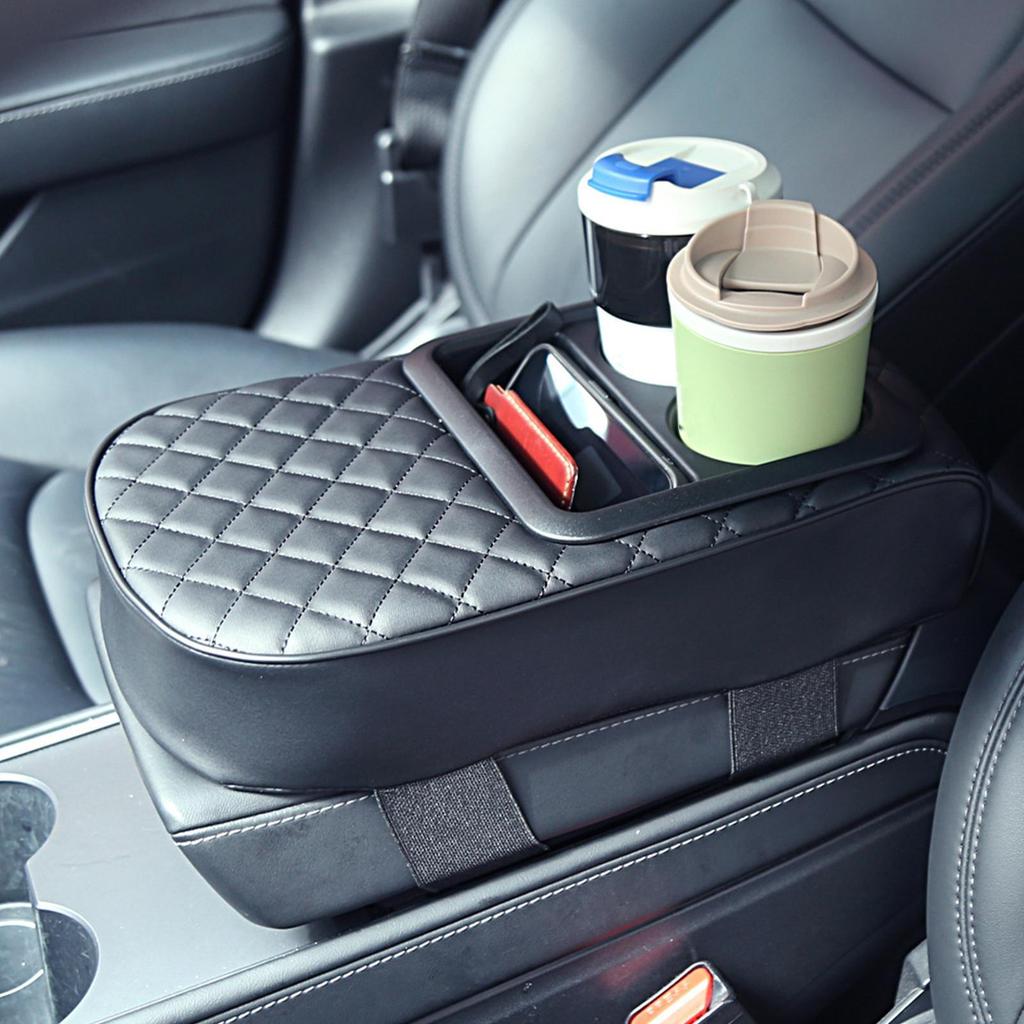 Armrest Cushion Cup Holder Phone Slot Interior Organizers Center Console Cover For Vehicle Truck SUV Daily Commute Long Time