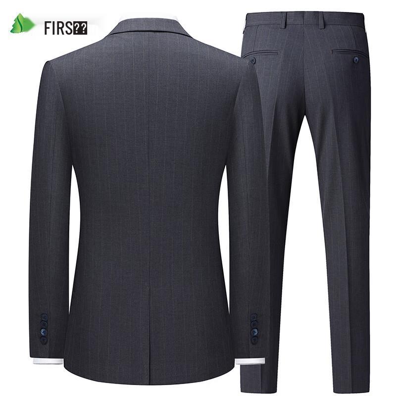 Shanshan Men's Slim Fit Wool Blend Business Suit