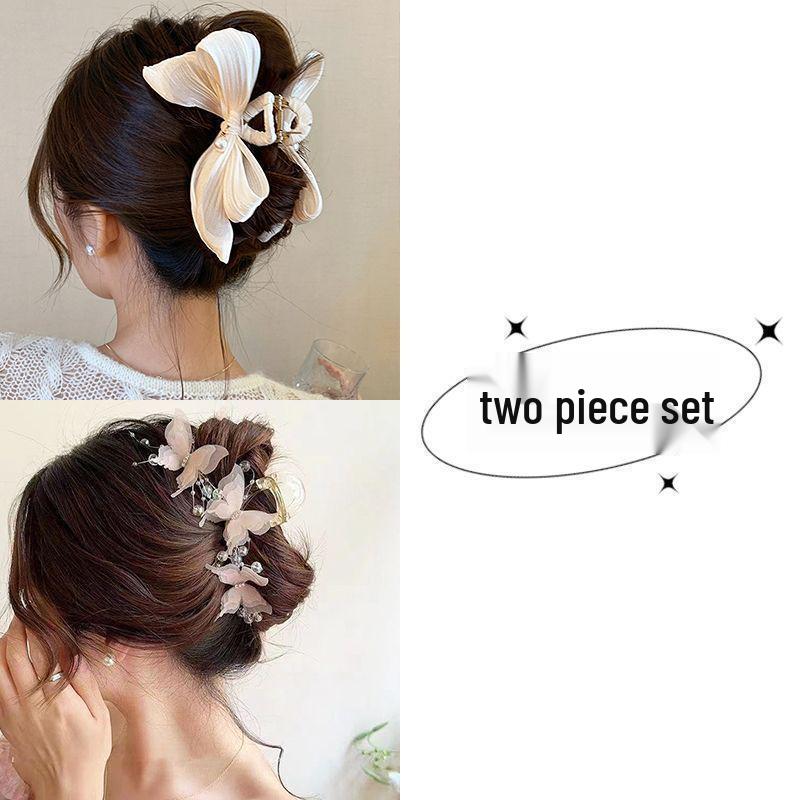 Elegancki Duży Plisowany Klips do Włosów: Szykowny klips rekinowy 2025 dla wyrafinowanego wyglądu