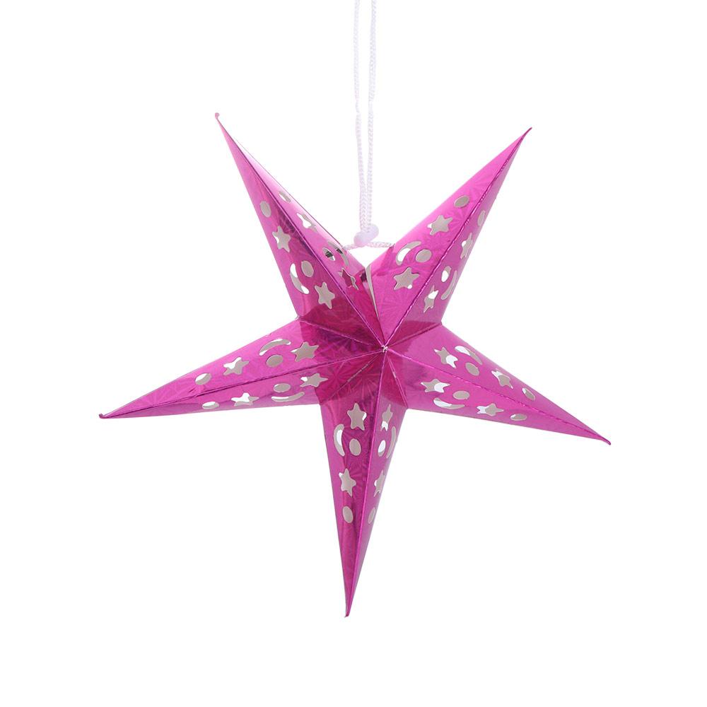 Multi Colors Paper Lantern Home Garden Pendant DIY Christmas Decoration Ornaments Hanging Lights Decoration Stars Lampshade