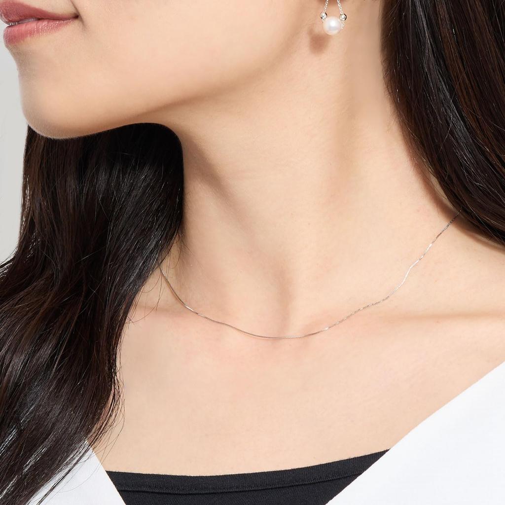 Necklace Chain 10K Gold Venetian 40cm K10WG White Gold [Sears] sc97-0001-wg