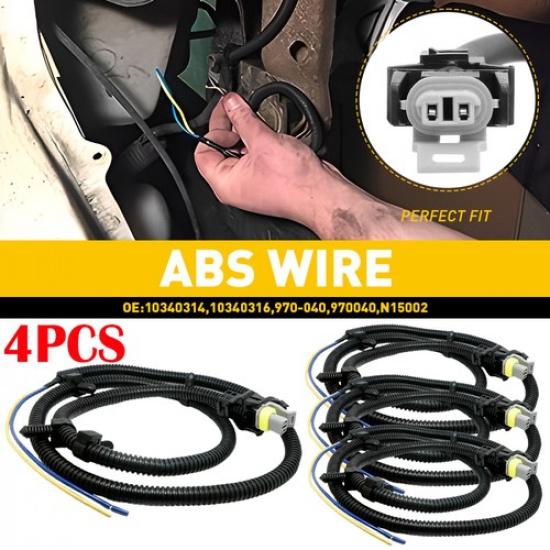 4x ABS Wheel Speed Sensor Wire Harness Front Left/Right fits Chevrolet Impala EA