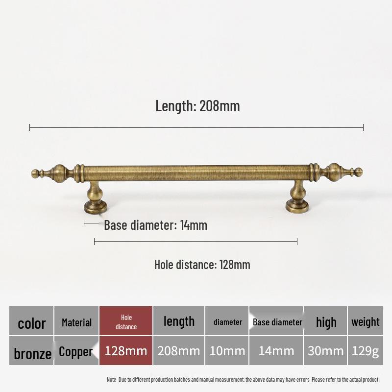 American Brass Retro Wardrobe Handle In Antique Bronze for Cabinets and Drawers