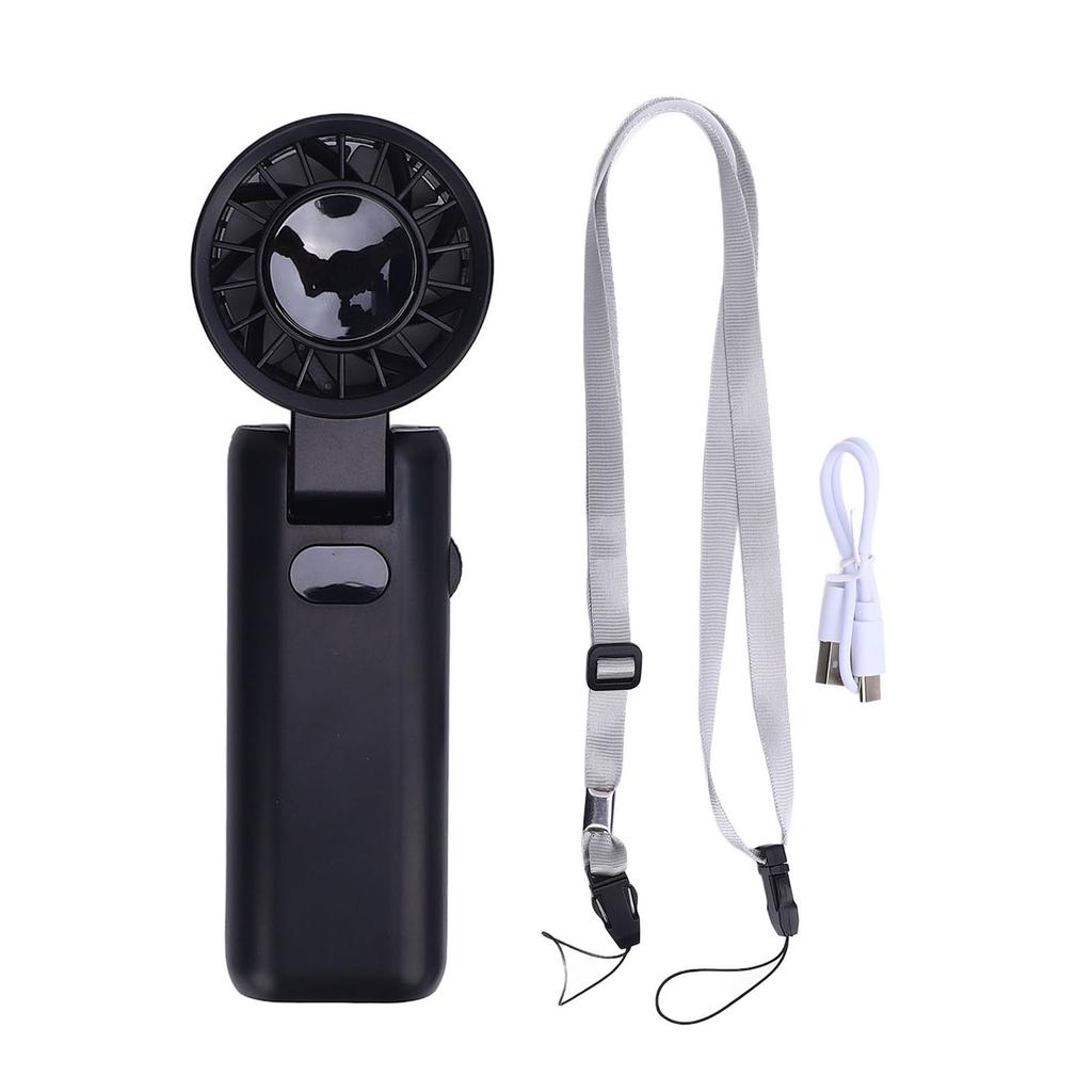 Digitalanzeige Faltbarer Hochgeschwindigkeitsventilator 3600mAh Stufenlos einstellbare Geschwindigkeit Nackenventilator für den täglichen Gebrauch