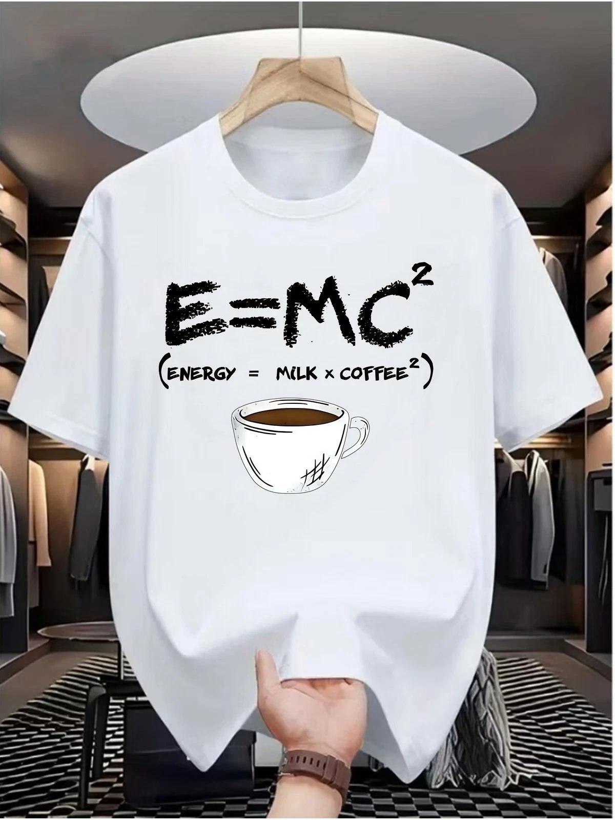 Coffee Energy Formula Graphic T-Shirt Funny Caffeine Lover Streetwear Tee 3XL