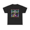 Unisex Adult T Shirt Christian Jesus Christ Stained Glass Style Art Bible Tee