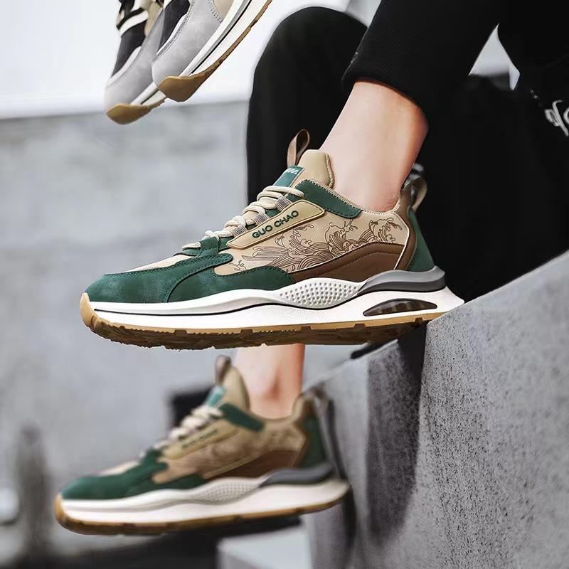 Spring Men's Shoes 2025 New Youth Sports and Leisure Students Increase Height Running Men's Versatile Dad Trendy Shoes