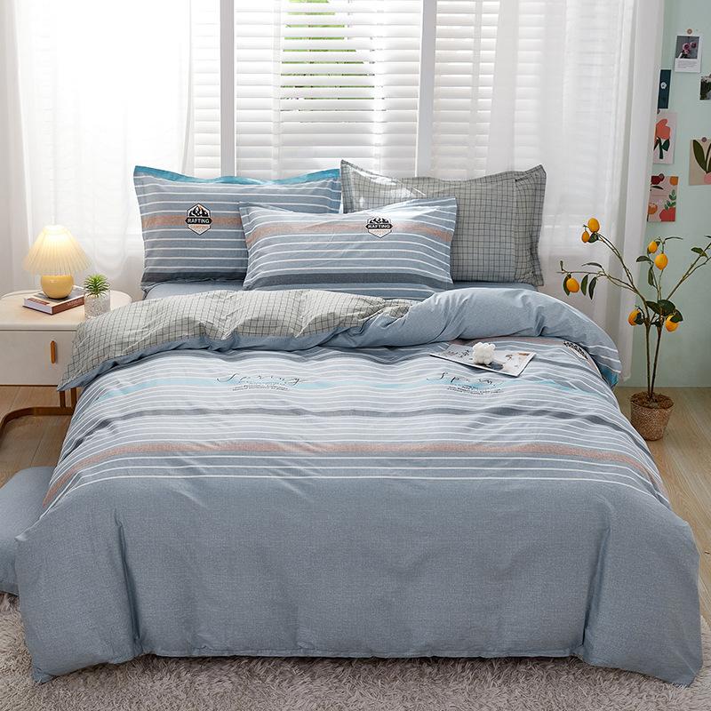 Four-piece Quilt Cover Household Bedding Student Single Three-piece Set Nordic Simple Style Quilt Cover Quilt Sheet
