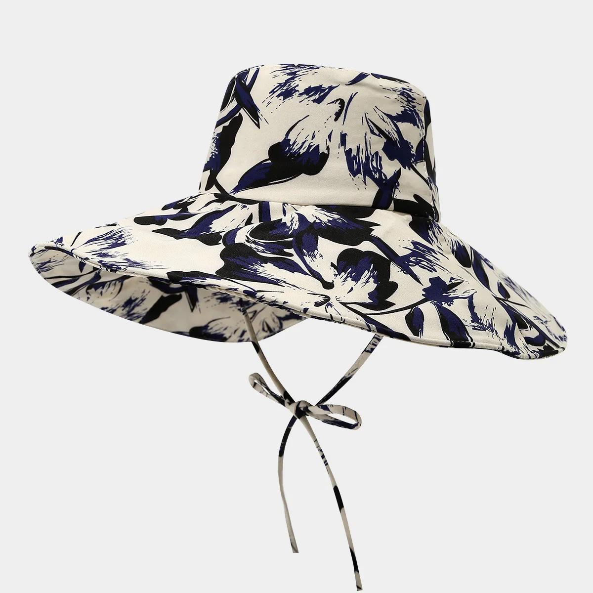 

Spring and Summer Polyester Geometric Print Bucket Hat Fisherman Hat Outdoor Travel Sun Cap for Men and Women 165