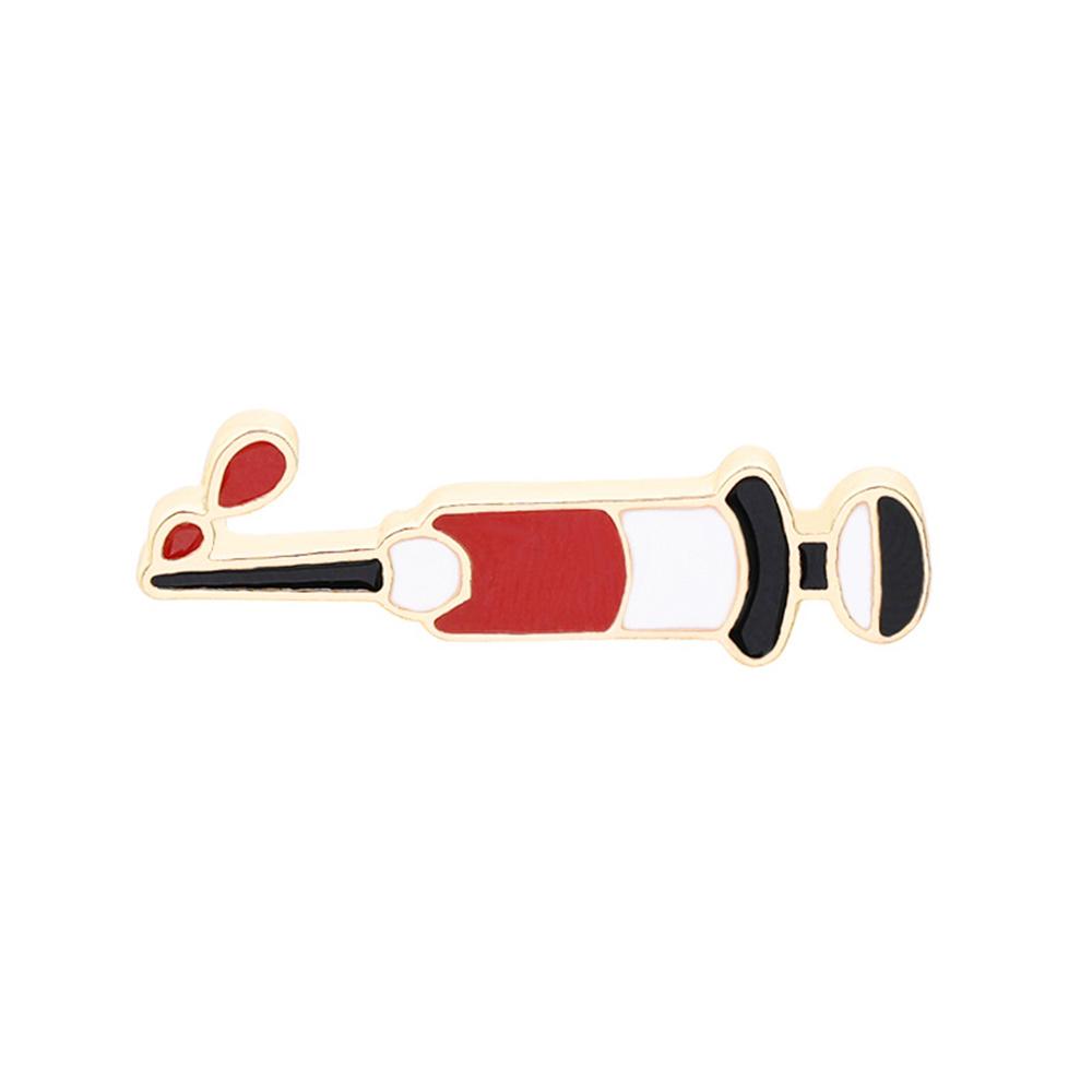Creative Nurse Doctor Brooch Medical Theme Stethoscope Syringe Enamel Pin Heart Brain Surgical Suit Lapel Badge Accessories Gift