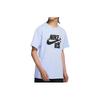 Blumen-Buchstaben-Logo-Print Lässiges Sport-Kurzarm-T-Shirt Herren Tops Hellblau DQ1009-548