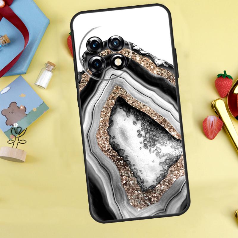 Luxury Gold Foil Art Case For OnePlus Nord 5 CE 2 3 4 Lite N20 N30 OnePlus 10T 12R 13R 13T 10 11 12 13 15 Cover