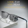 Color Changing Multifocal Reading Glasses Photochromic Near Far Sight Presbyopia Eyewear  Sports Anti Blue Eyeglasses