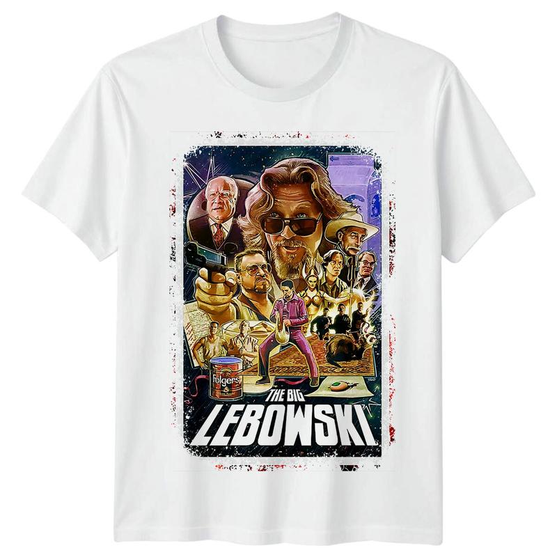 The Big Lebowski (1998) T-shirt Unisexe Inspiré d'une Affiche de Film Rétro Années 90