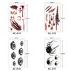 Halloween Temporary Tattoo Stickers Set With Water Transfer Craft For Costumes And Party Decor