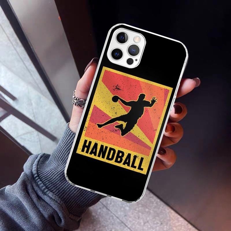 Handball Sport Phone Case For iPhone 17 Air 11 13 Mini 14 15 Plus 16 12 Pro Max 16E SE 7 8 Pattern Soft TPU Back Cover 17 Air 1