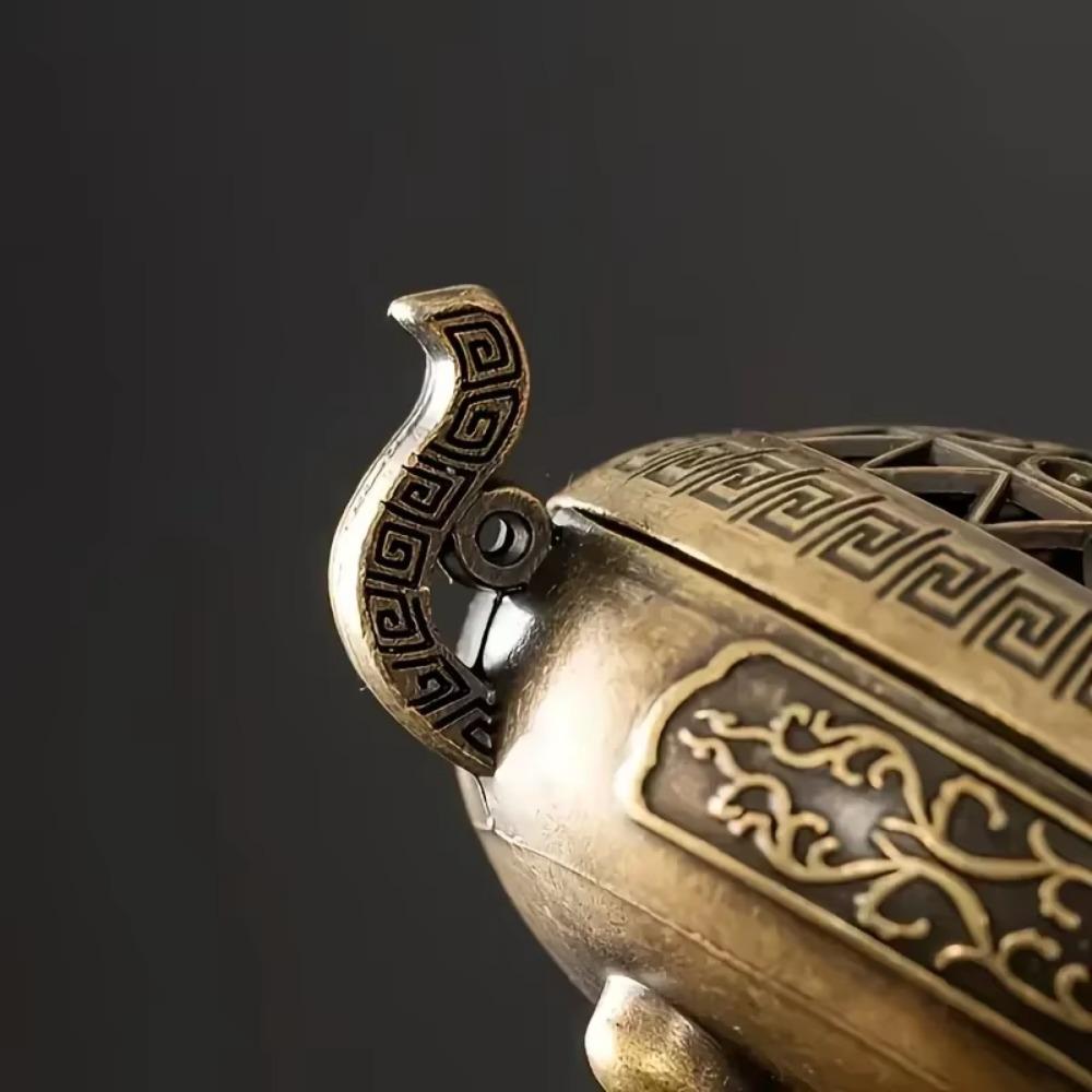 

1 шт. Латунная подставка для благовоний, Металлический держатель для ароматерапии, Без запаха, Идеально для йоги, медитации, атмосферы в спальне, домашнего декора, 1PC дубильная кора