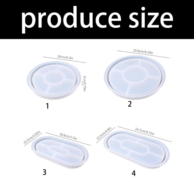 Jewelry Tray Silicone Moulds Resin Plate Molds for Epoxy Resin Craft Candle Holder Jewelry Storage Tray Home Decoration